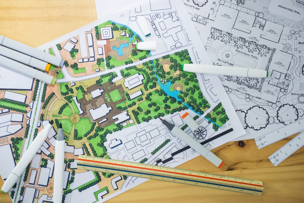 Master,Plan,Of,Urban,Landscape,Design,Or,Urban,Architecture,Drawing