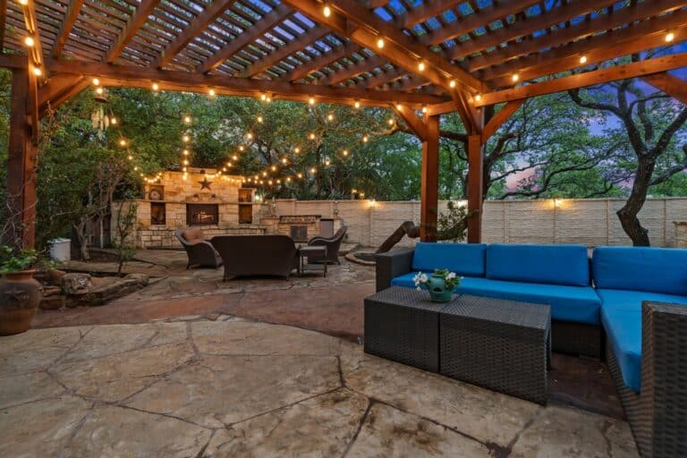 Dallas,,Texas,-,April,2023:,A,Home,Patio,A,Sunset
